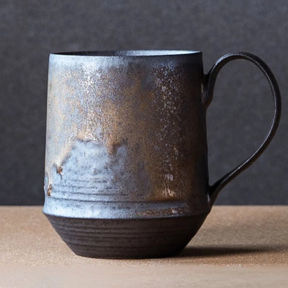 Ceramic Vintage-Inspired Coffee Mug with Rustic Design and Comfortable Grip 1