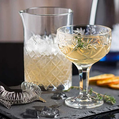 Cocktail Mixing Set with Yarai Pattern Pitcher, Jigger, Spoon and Strainer 5