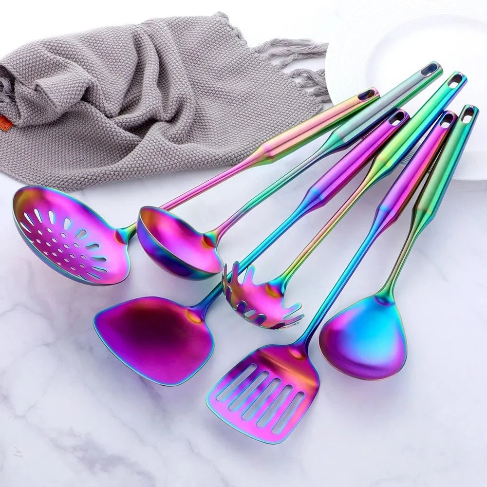 Cooking Utensils Set with Vibrant Finish and Ergonomic Design 2
