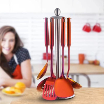 Cooking Utensils Set with Vibrant Finish and Ergonomic Design 3