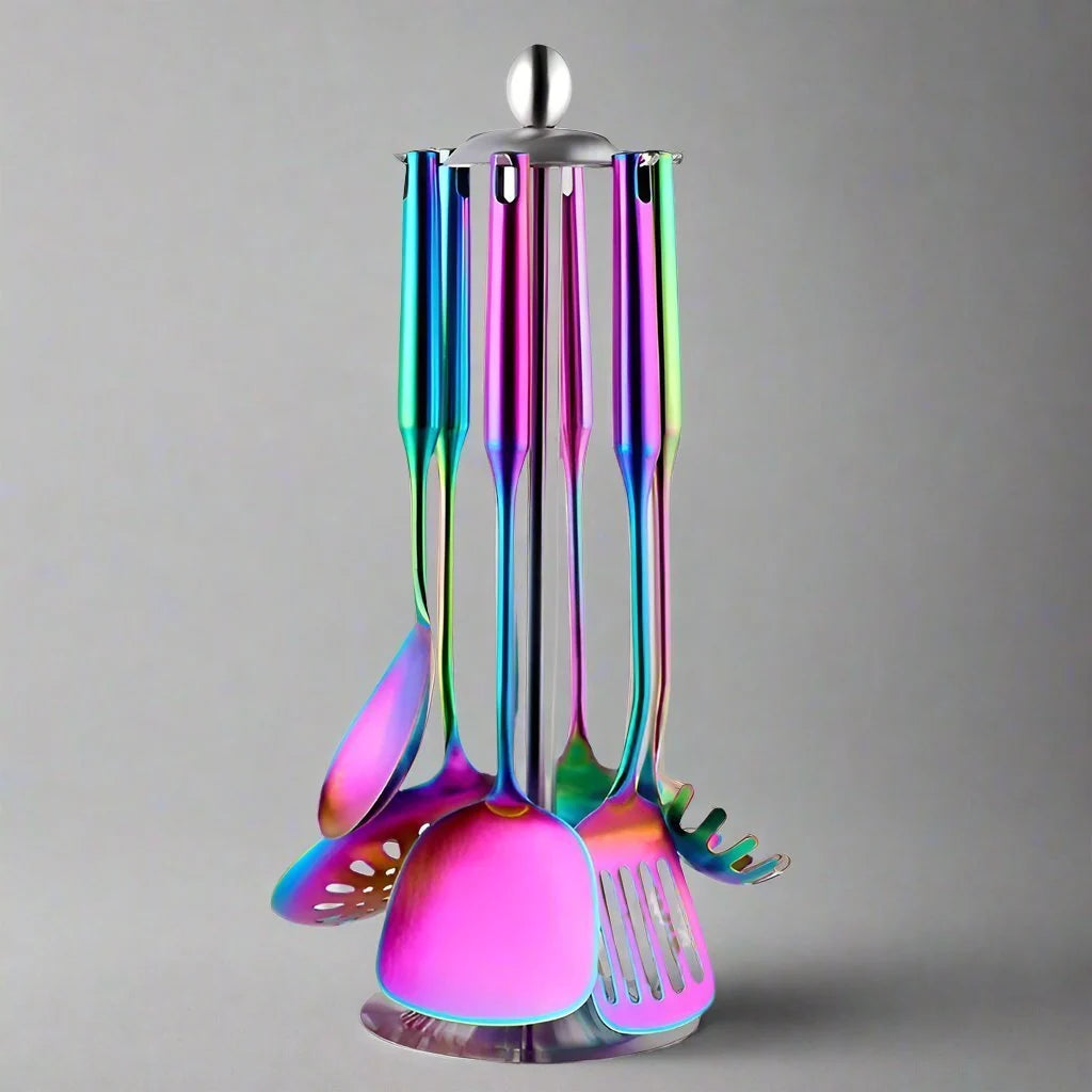 Cooking Utensils Set with Vibrant Finish and Ergonomic Design 5