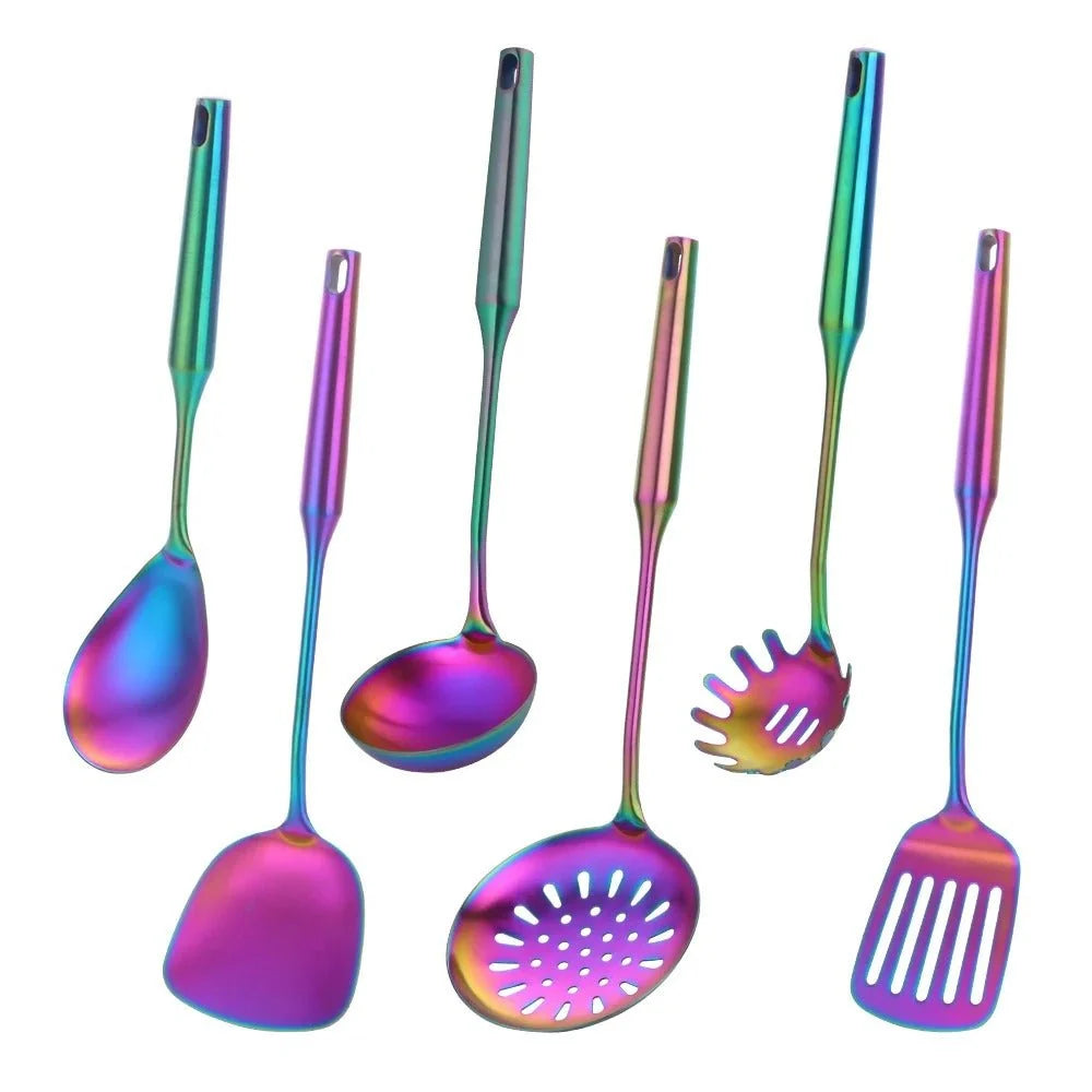 Cooking Utensils Set with Vibrant Finish and Ergonomic Design 7