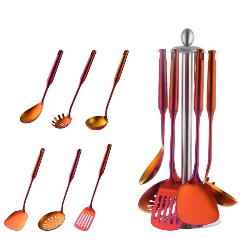 Cooking Utensils Set with Vibrant Finish and Ergonomic Design 8