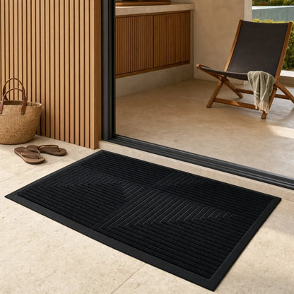 Doormat with Anti-Slip Design and Striped Surface 1