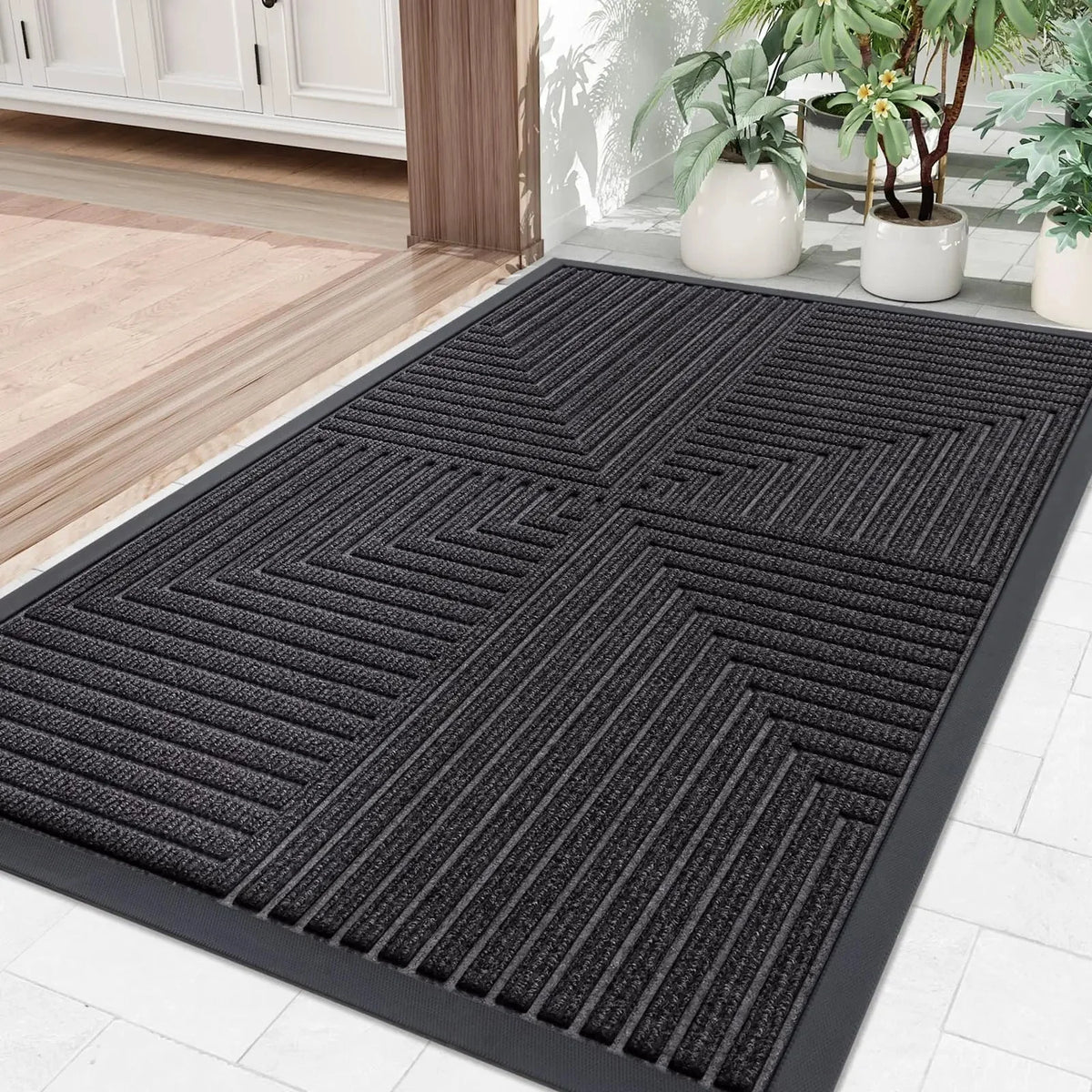Doormat with Anti-Slip Design and Striped Surface 2