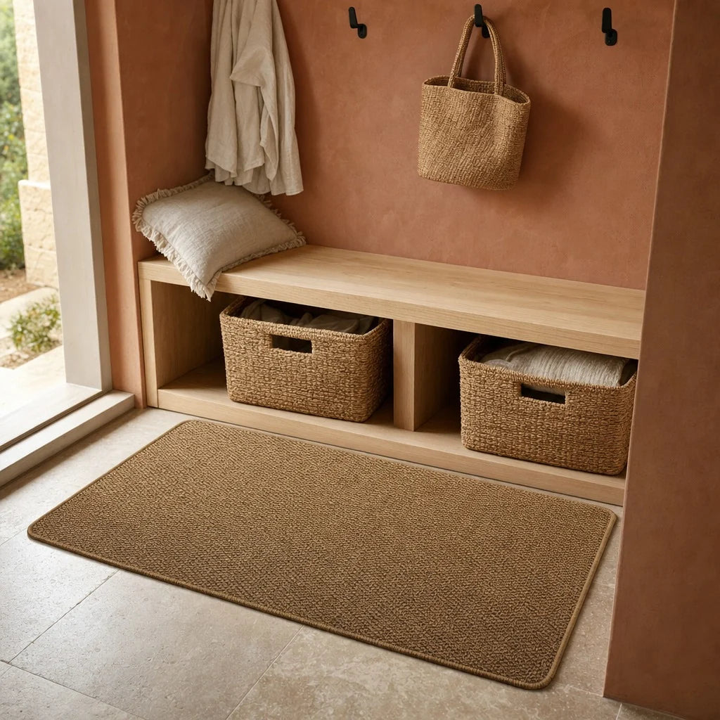 Faux Jute Doormat with Weatherproof Design for Front Door or Outdoor Use 1