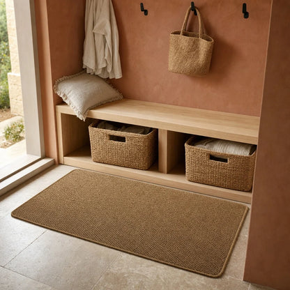 Faux Jute Doormat with Weatherproof Design for Front Door or Outdoor Use 1