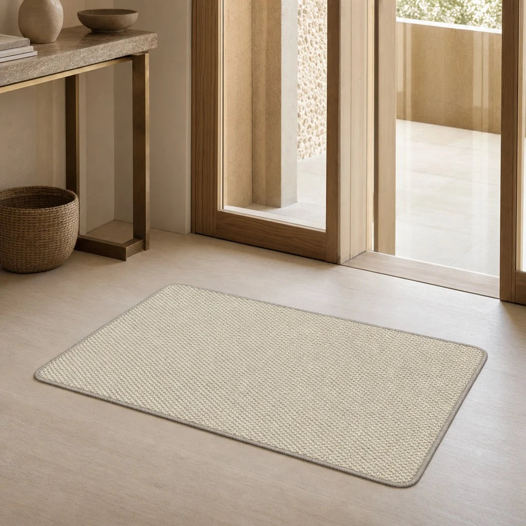 Faux Jute Doormat with Weatherproof Design for Front Door or Outdoor Use 2