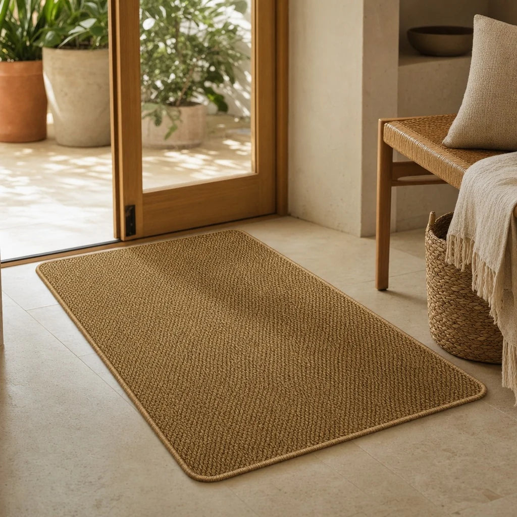 Faux Jute Doormat with Weatherproof Design for Front Door or Outdoor Use 5