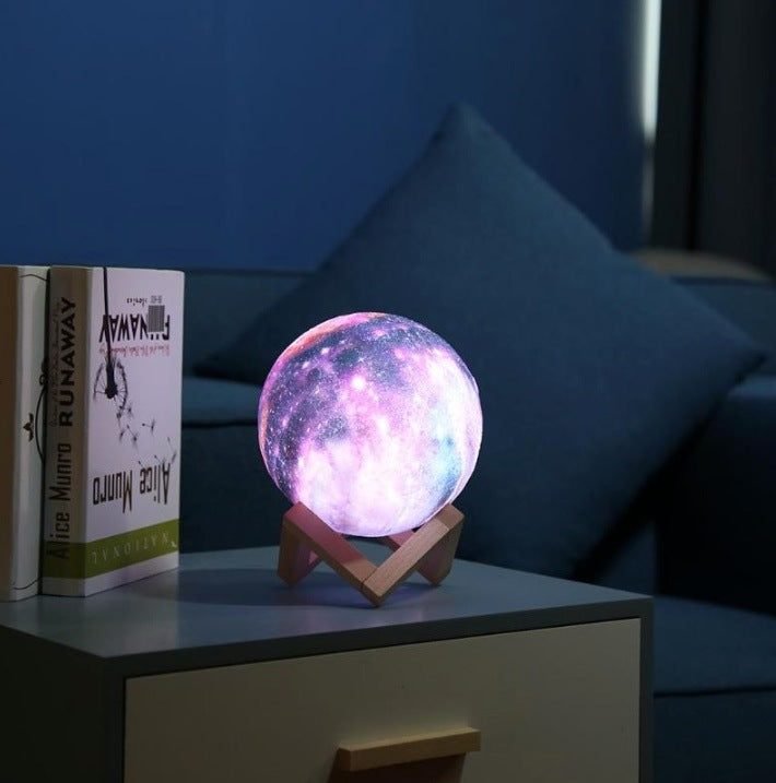 Lunar Glow | Galaxy Lamp with 16 Color Options & USB Rechargeable | Night Light for Magical Ambiance 1
