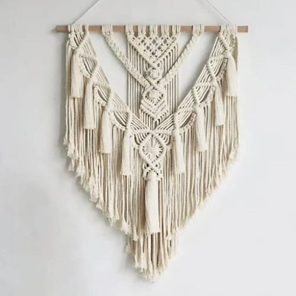 Macramé Wall Hanging with Geometric Design 0