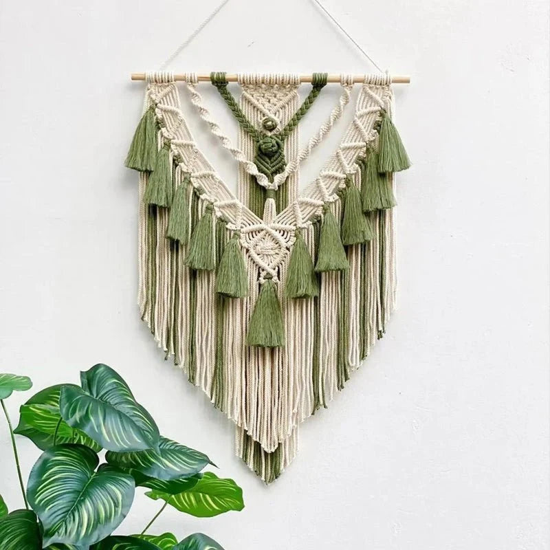 Macramé Wall Hanging with Geometric Design 1