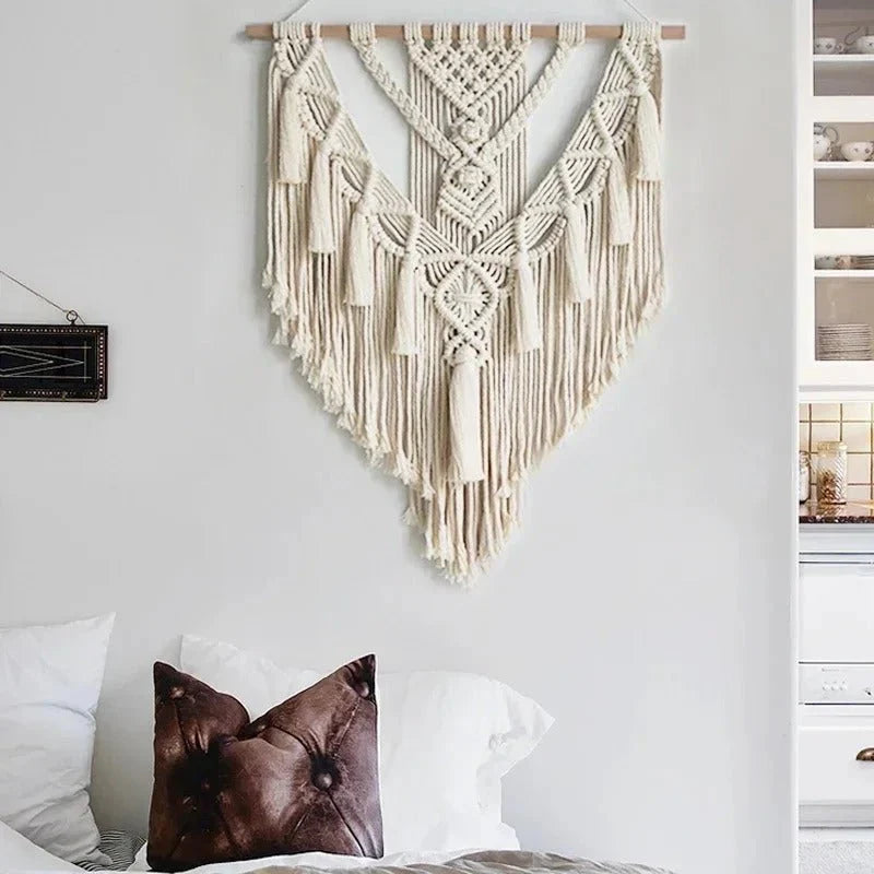 Macramé Wall Hanging with Geometric Design 2