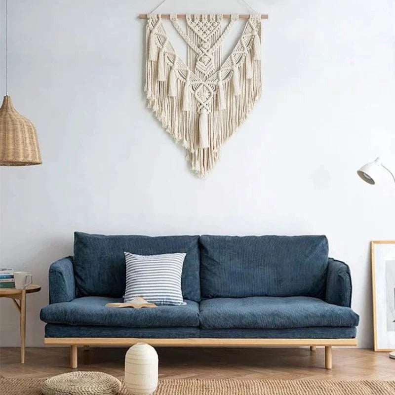Macramé Wall Hanging with Geometric Design 3