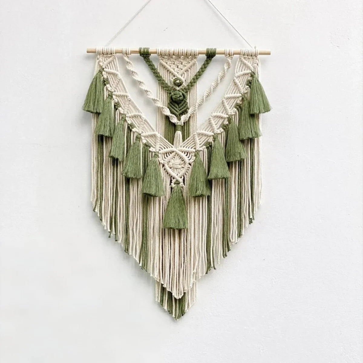Macramé Wall Hanging with Geometric Design 4
