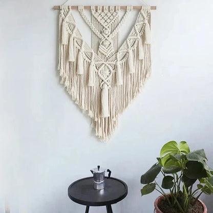 Macramé Wall Hanging with Geometric Design 5