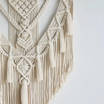 Macramé Wall Hanging with Geometric Design 6