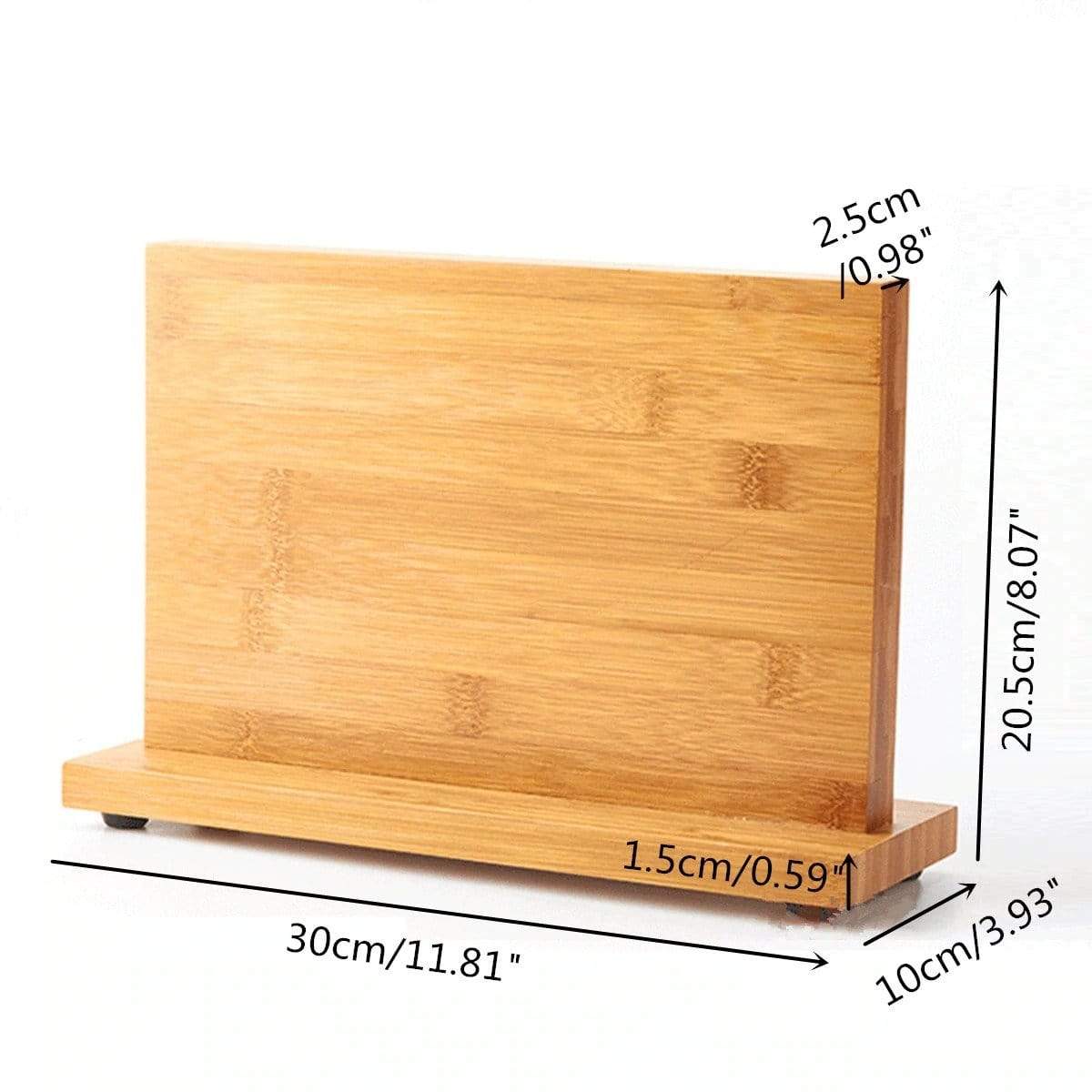Magnetic Knife Block with Bamboo Design for Secure and Visible Kitchen Storage 4