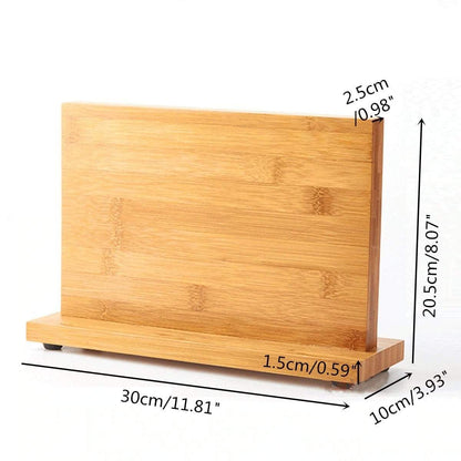 Magnetic Knife Block with Bamboo Design for Secure and Visible Kitchen Storage 4