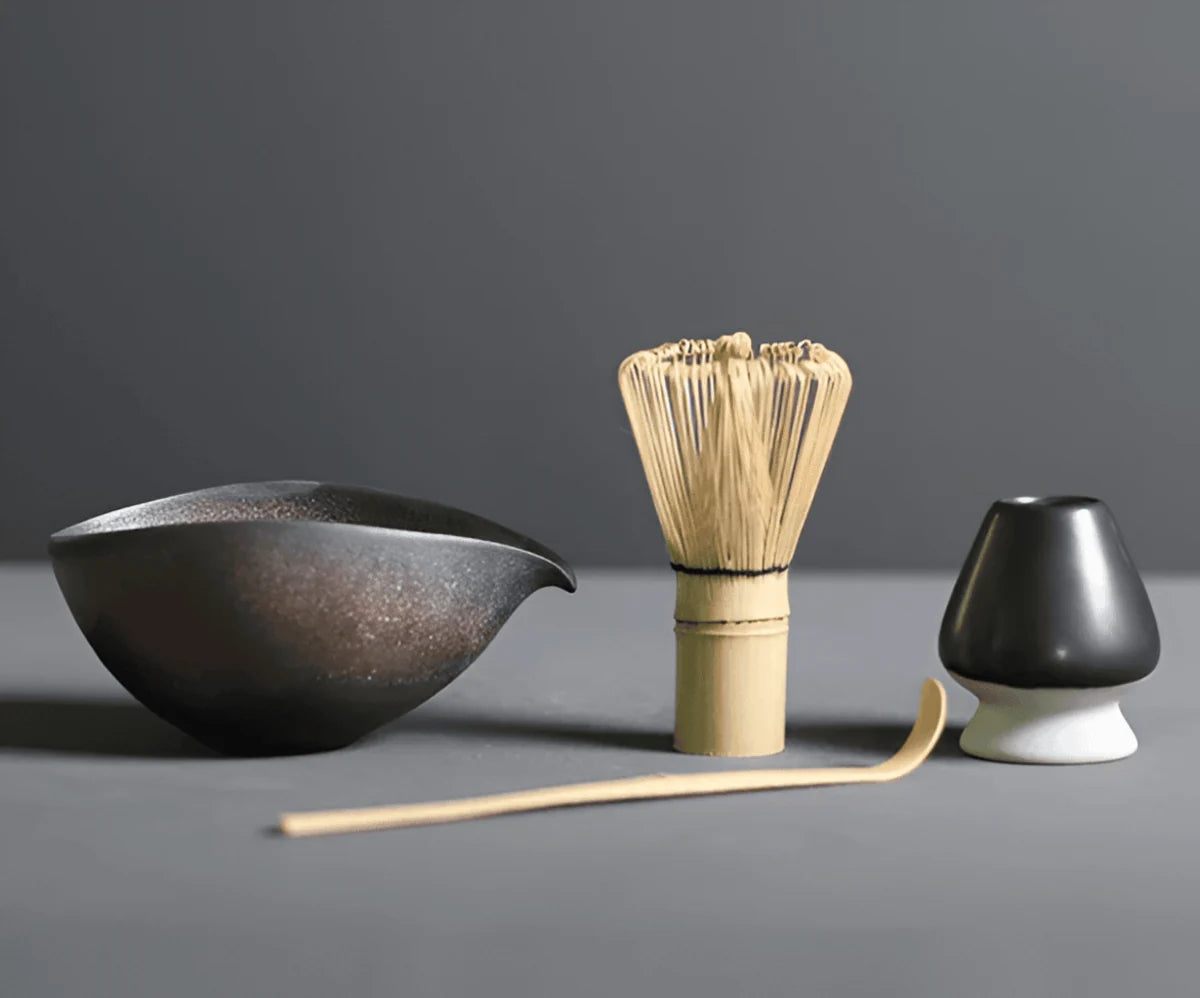 Matcha Set with Ceramic Bowl and Bamboo Whisk 2