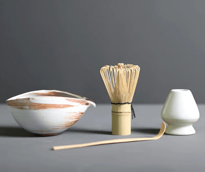 Matcha Set with Ceramic Bowl and Bamboo Whisk 3