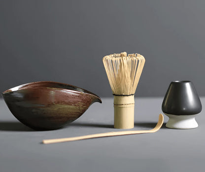 Matcha Set with Ceramic Bowl and Bamboo Whisk 4