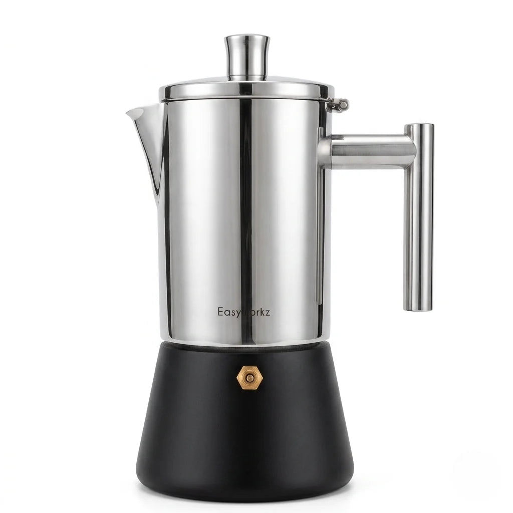 Moka Pot with Heat-Resistant Handle for Stovetop Espresso and Italian Coffee 7