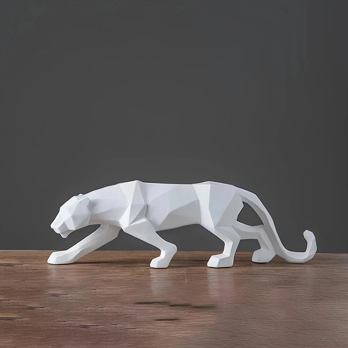 Panther Resin Sculpture with Unique Abstract Design 3