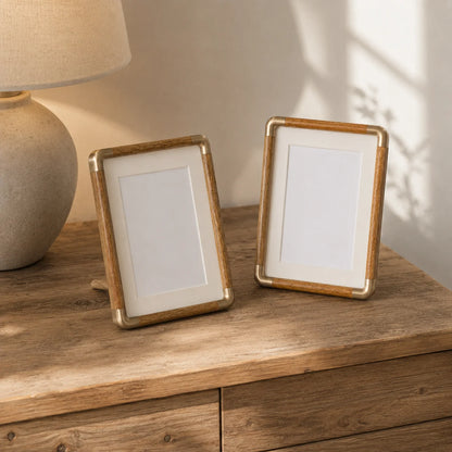 Photo Frame with Vintage Design and Solid Wood Construction 0