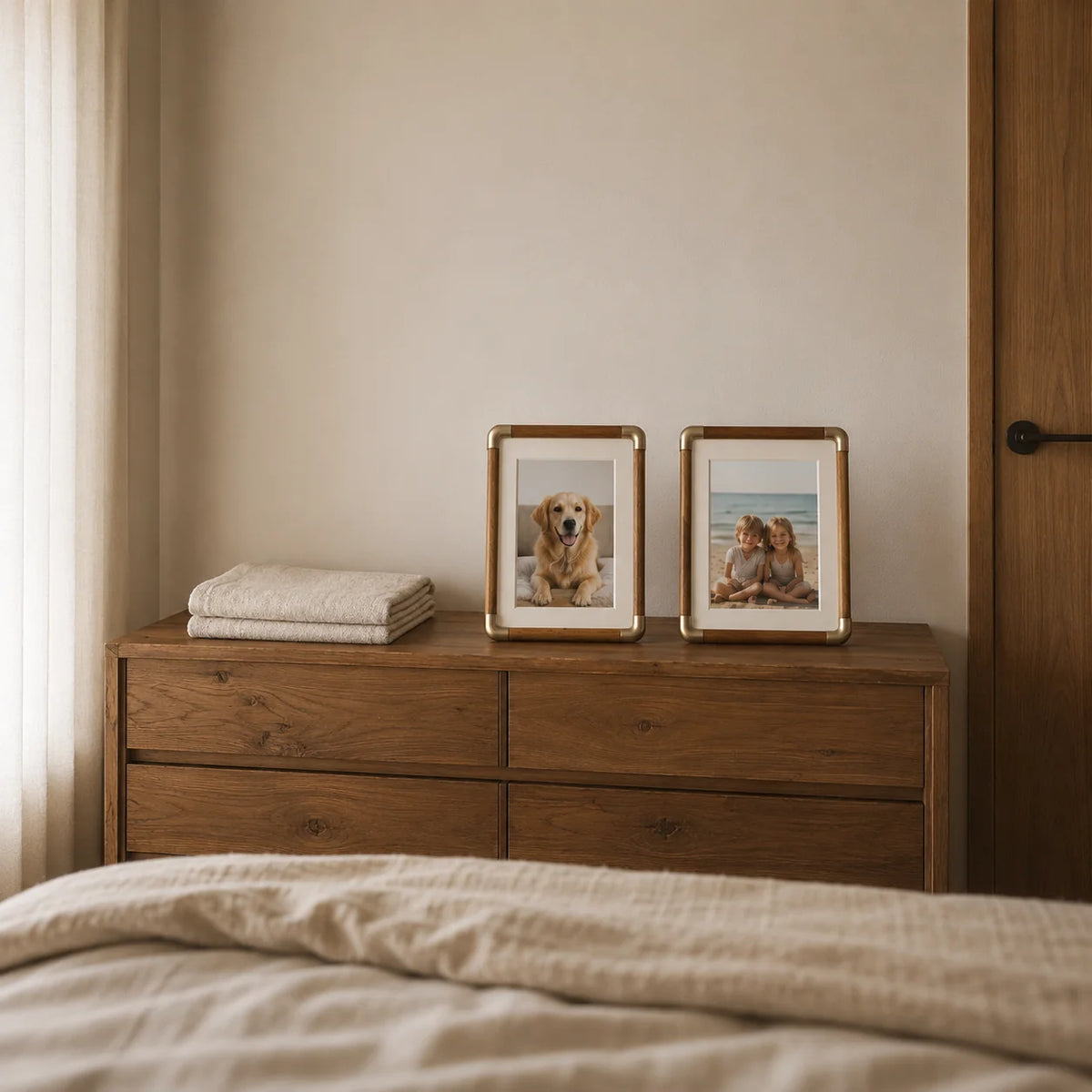 Photo Frame with Vintage Design and Solid Wood Construction 2