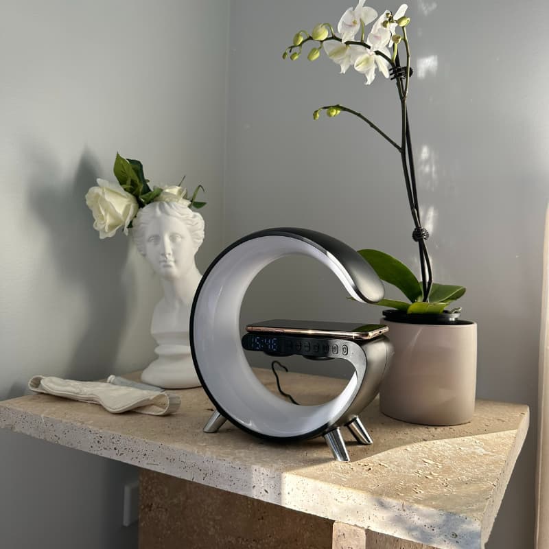 Smart LED | Sunrise Alarm Clock with Wireless Charging & Sound Machine | Multi-Function Bedside Device for Better Sleep 8