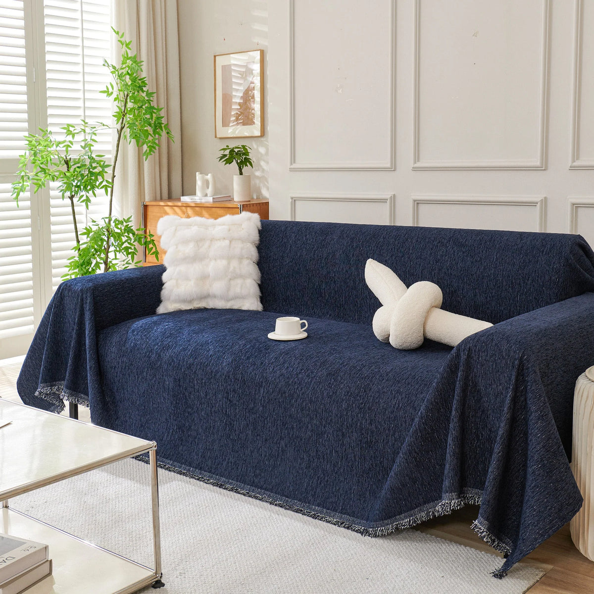 Sofa Cover with Geometric Pattern and Stretch Fit Slipcover 11