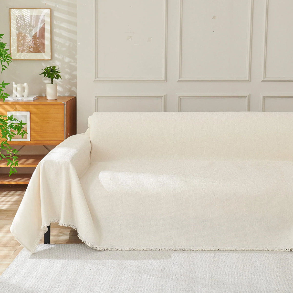 Sofa Cover with Geometric Pattern and Stretch Fit Slipcover 2