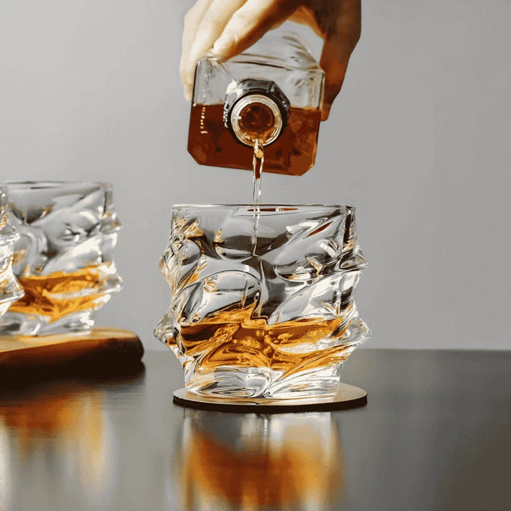 Whisky Glass with Intricate Design and Weighty Base for Scotch and Bourbon 3