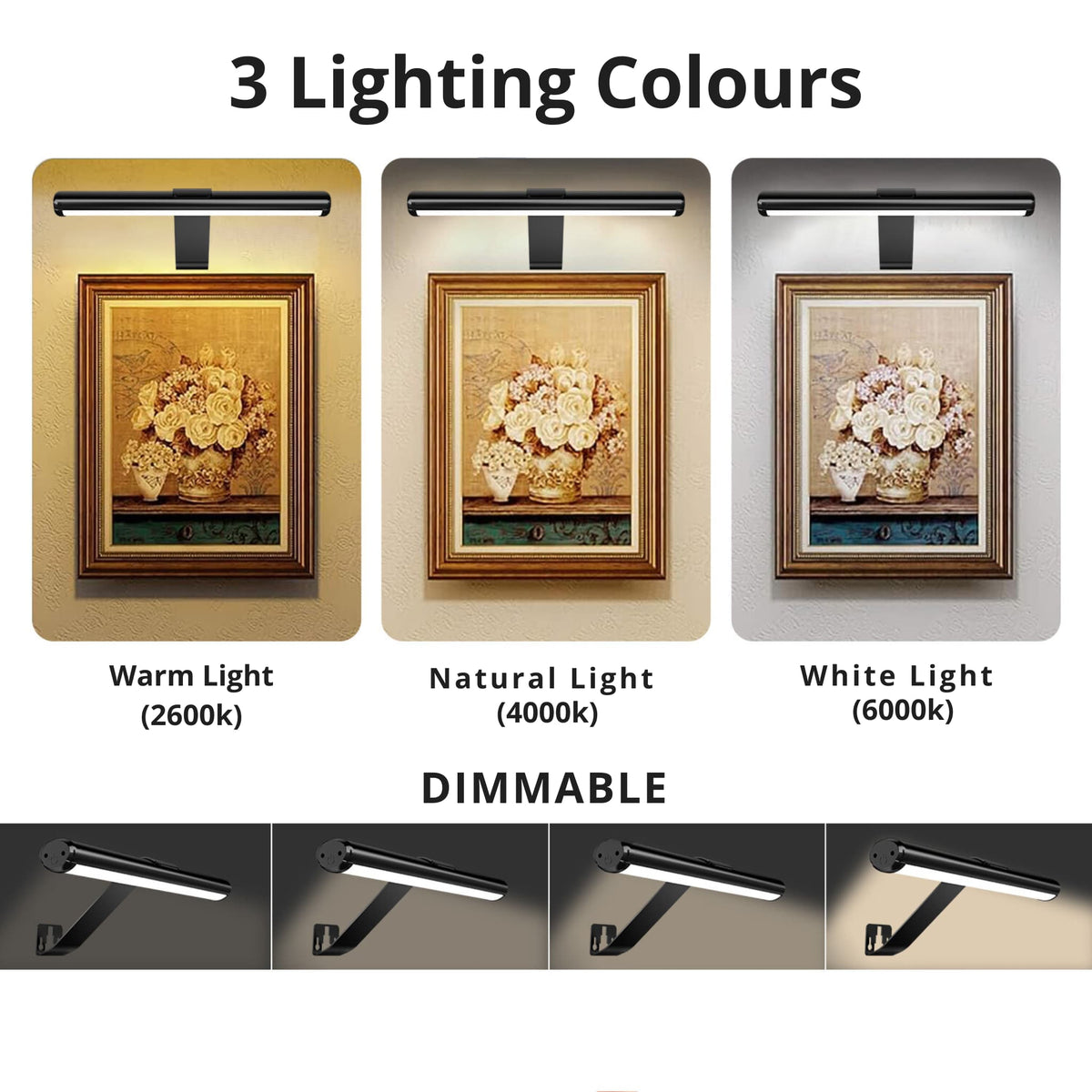 Wireless LED Picture Light | Adjustable Brightness & Remote Control | Elegant Artwork Lighting for Perfect Ambience 6
